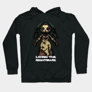 Creepy Scary Doll Living The Nightmare October 31st Horror Hoodie